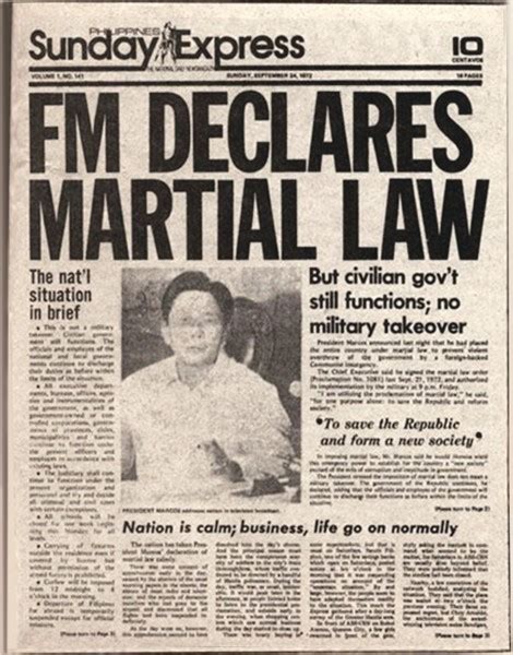 martial law date|Fast facts on martial law .